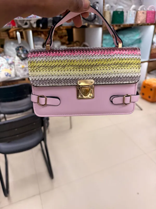 Pink_Beige_Dual-Tone_Satchel_Bag