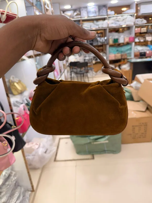 Olive_Suede_Mini_Handbag_With_Wooden_Handle