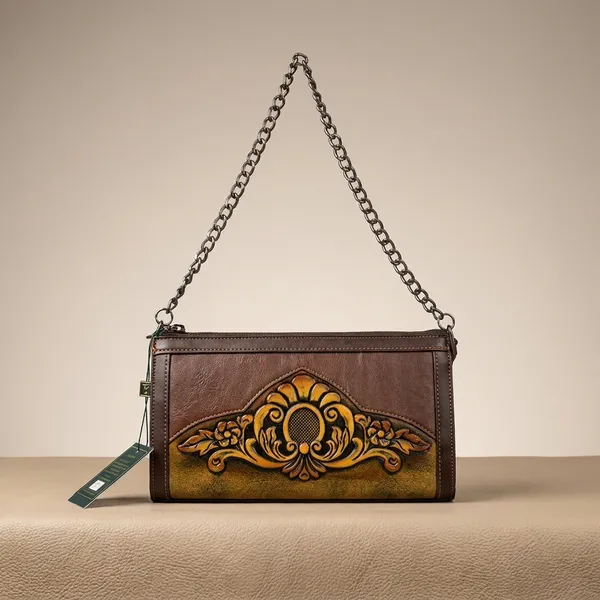 Vintage_Brown_Chain_Crossbody_Bag