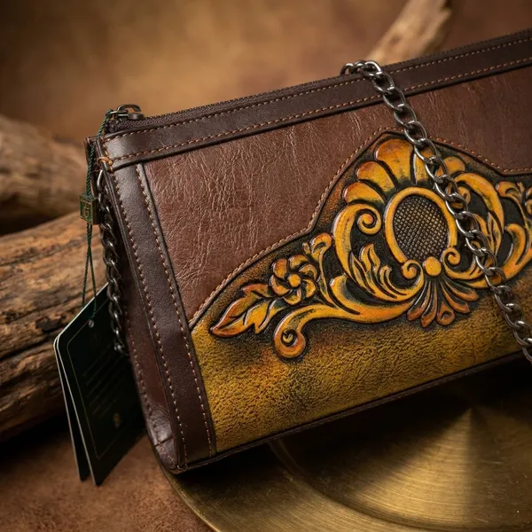Vintage_Brown_Chain_Crossbody_Bag