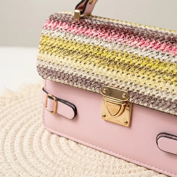 Pink_Beige_Dual-Tone_Satchel_Bag