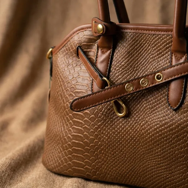 Premium_Brown_Textured_Handbag_With_Strap