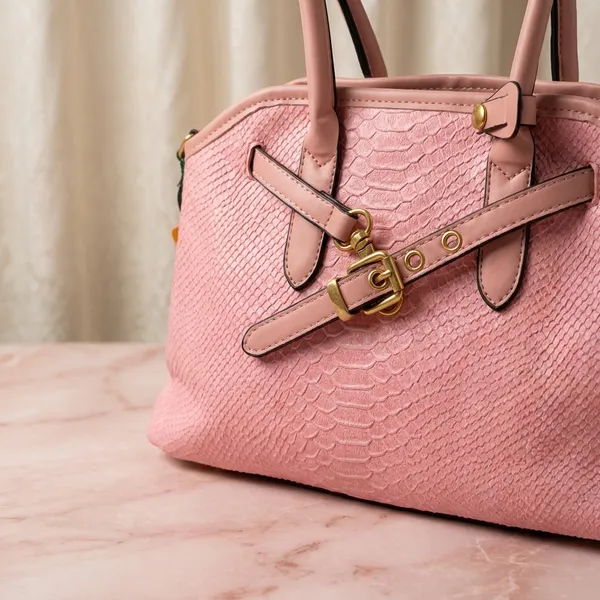 Pink_Textured_Gold_Hardware_Handbag