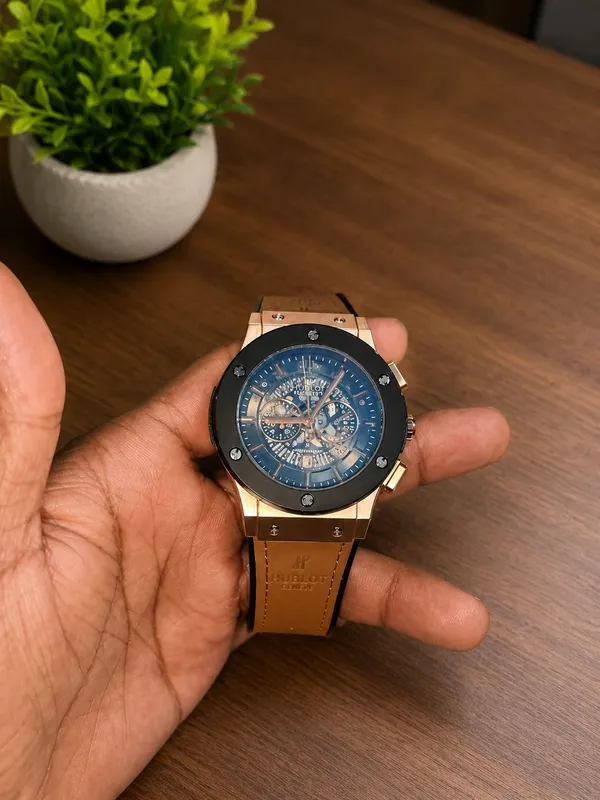 Luxury_Skeleton_Dial_Blue_Face_Watch_With_Rose_Gold_Case_And_Brown_Leather_Strap