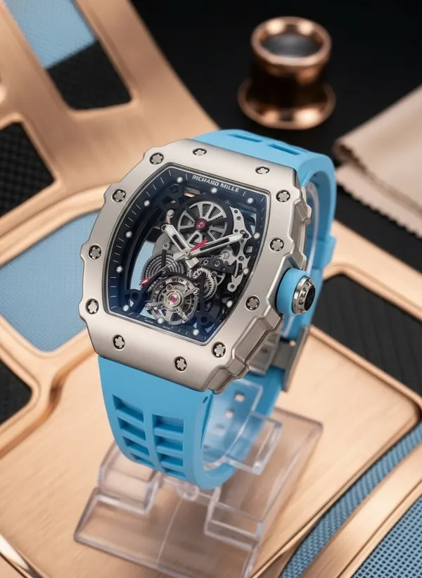 Premium_Skeleton_Dial_Sports_Watch_With_Blue_Rubber_Strap