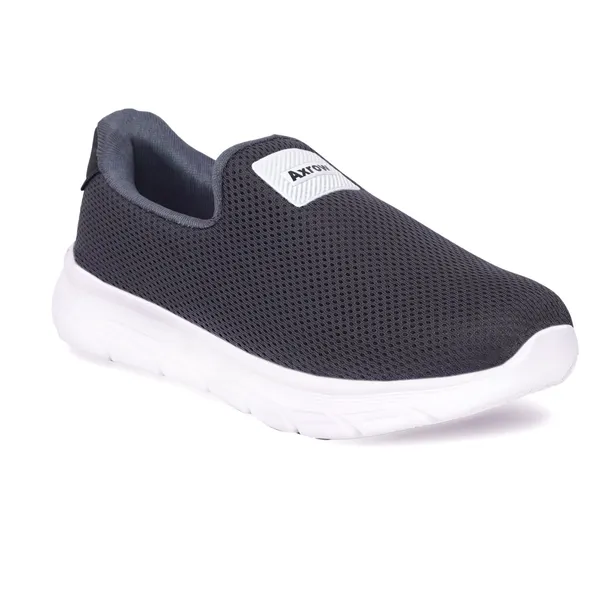 Axrow_Unisex_Black_Mesh_Slip_On_Walking_Shoes