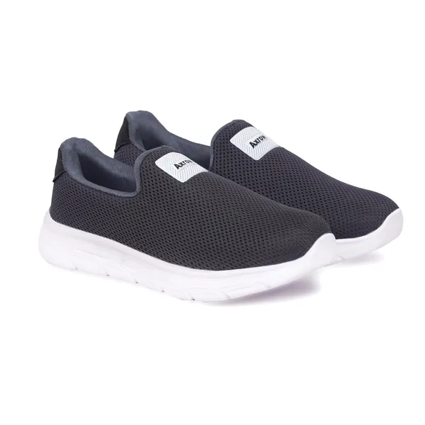 Axrow_Unisex_Black_Mesh_Slip_On_Walking_Shoes