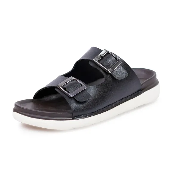 Mens_Dual_Buckle_Slide_Sandals_With_Platform_Sole_Black