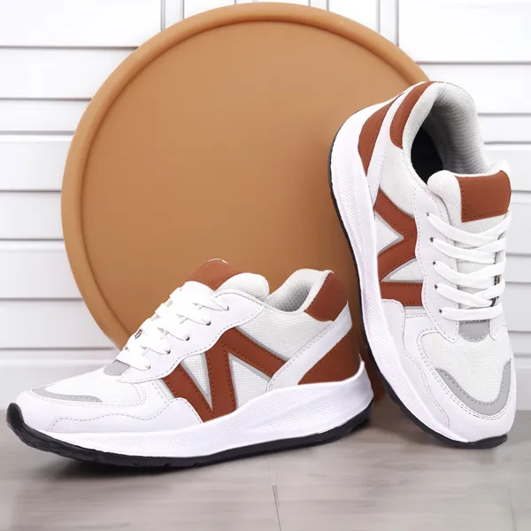Mens_White_And_Brown_Sports_Sneakers