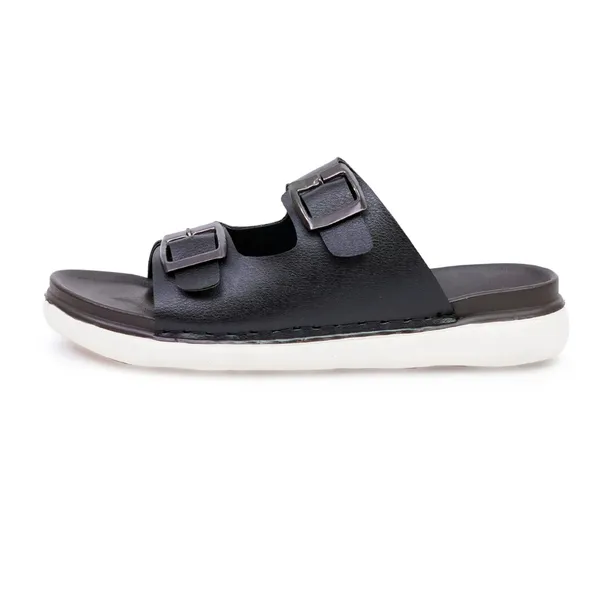 Mens_Dual_Buckle_Slide_Sandals_With_Platform_Sole_Black