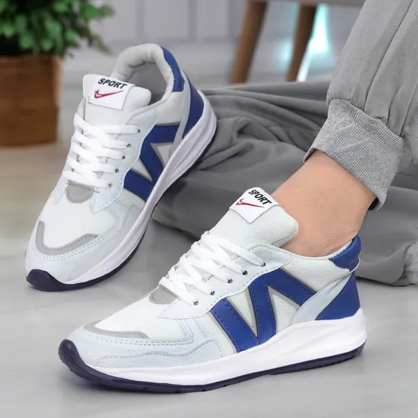 White_Navy_Blue_Synthetic_Sports_Shoes_for_Men