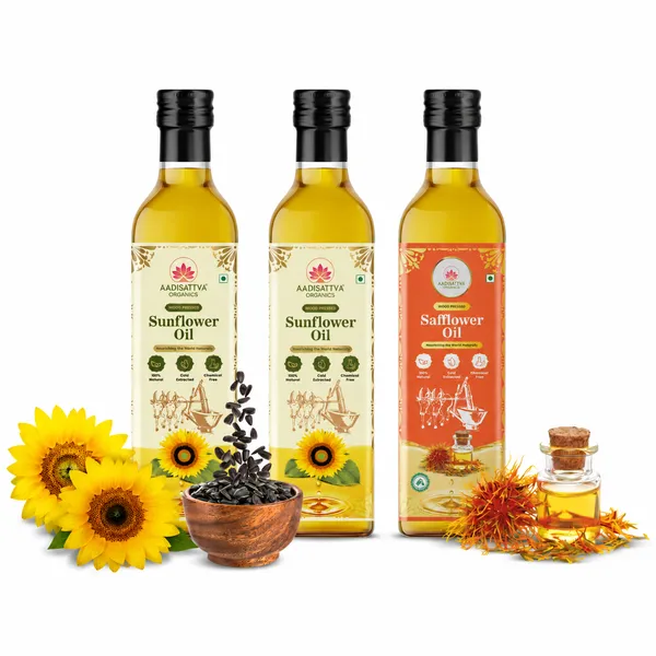 Sunflower_Oil_2L_|_Safflower_Oil_1L_Combo_Pack