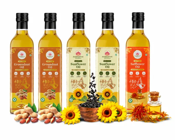 Groundnut_Oil_2L_|_Sunflower_Oil_2L_|_Safflower_Oil_1L_Combo