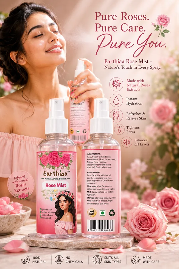 Earthiaa_Rose_Mist_100_Ml_And_Earthiaa_Ubtan_Face_Pack_Powder_100_Gms