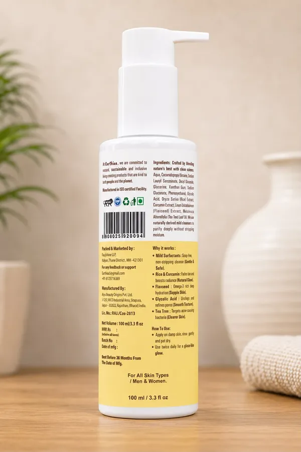 Earthiaa_Rice_Radiance_Face_Wash_100_Ml