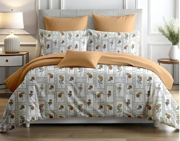 Zorico_Super_Soft_Grey_And_White_Floral_Bed_Sheet_With_Design