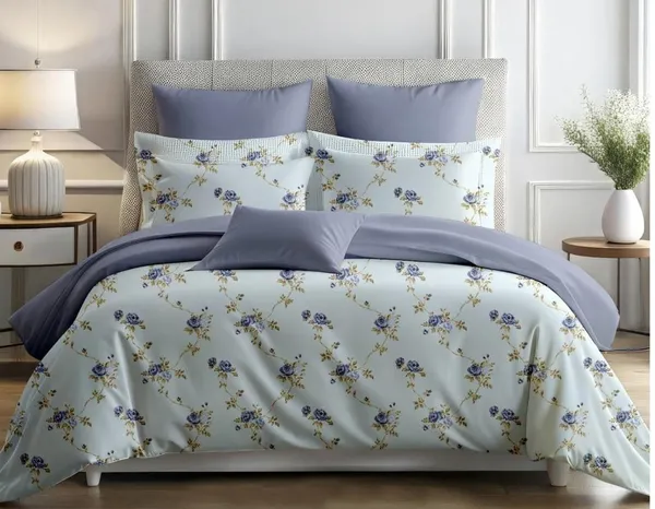 Zorico_Super_Soft_Floral_Print_Bed_Sheet_Pink_And_Grey_Double_Bed