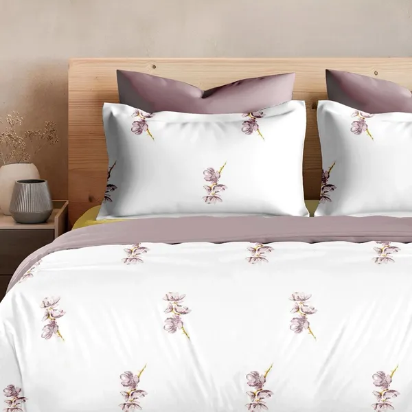 Zorico_Luxe_White_Lilly_Premium_Pure_Cotton_Bedding_Set_400_Tc_Fabric