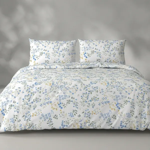 Zorico_Soft_White_Floral_Print_Bed_Sheet_With_Pillow_Covers_Blue_And_Yellow_Flower_Design