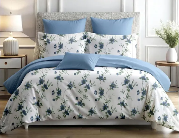 Zorico_Super_Soft_Floral_Print_Bed_Sheet_With_Design_Grey_And_White
