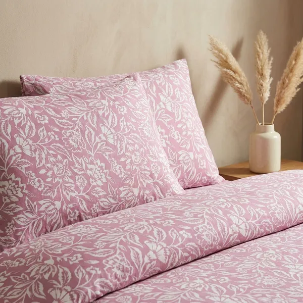Zorico_Soft_Pink_Floral_Print_Double_Bed_Sheet_With_2_Pillow_Covers