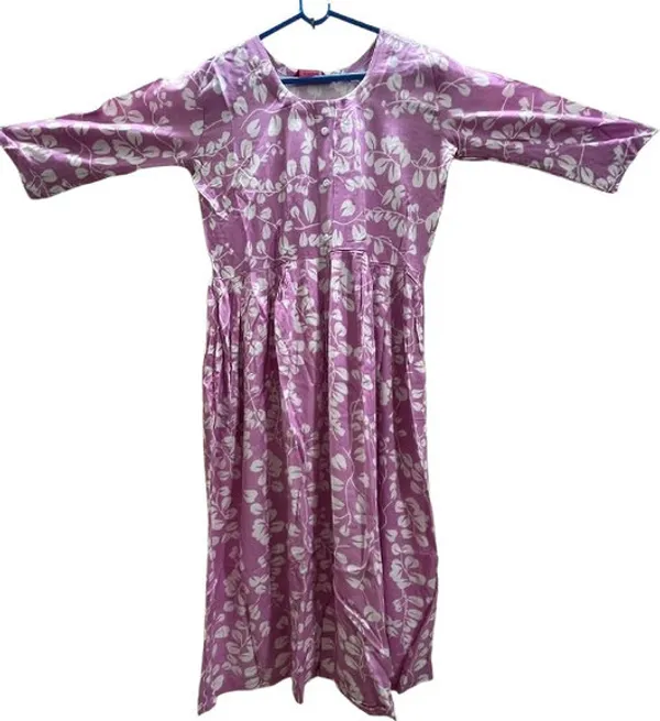 Pink_And_White_Cotton_Blend_Kurta_For_Women