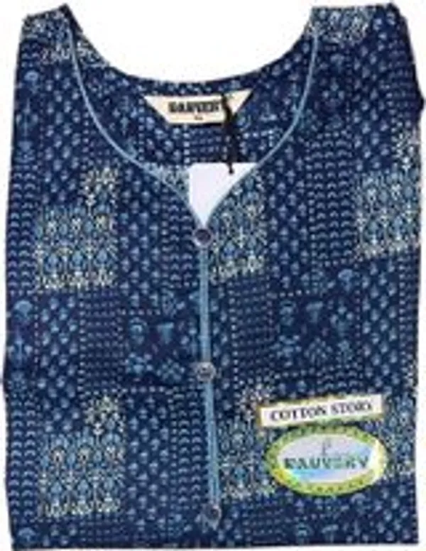 Blue_Pure_Cotton_Geometric_Printed_Kurta_For_Women