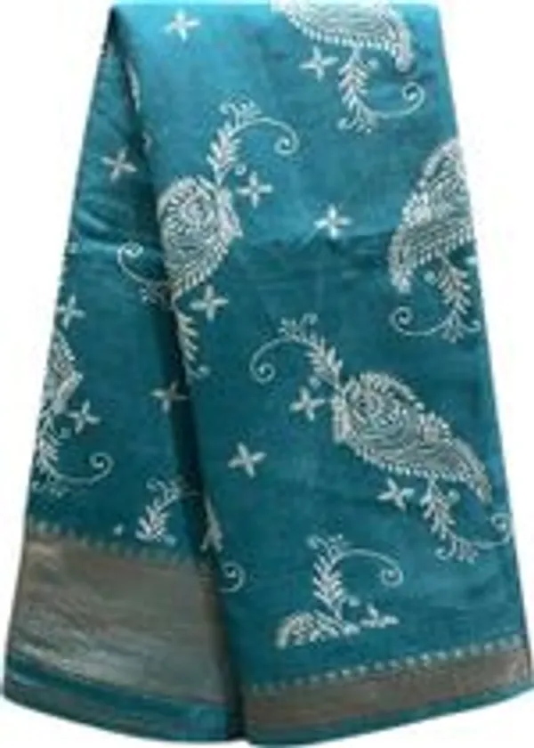 Green_Cotton_Blend_Digital_Print_Saree_For_Women