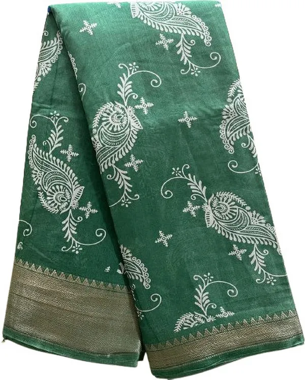 Green_Cotton_Blend_Digital_Print_Saree_For_Women
