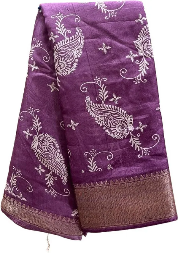 Purple_Cotton_Blend_Digital_Print_Saree_For_Women