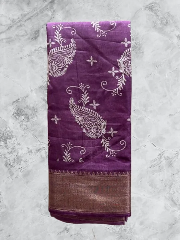 Purple_Cotton_Blend_Digital_Print_Saree_For_Women