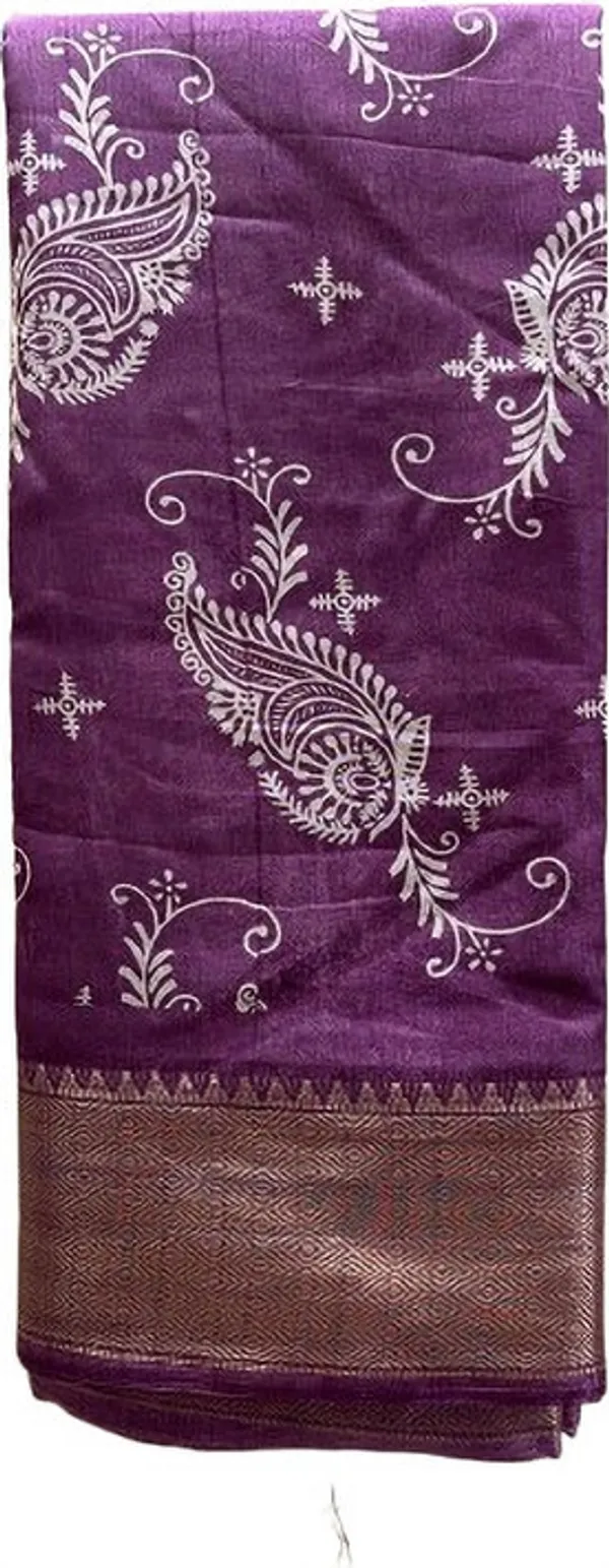 Purple_Cotton_Blend_Digital_Print_Saree_For_Women