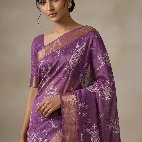 Purple_Cotton_Blend_Digital_Print_Saree_For_Women