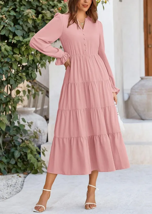 Pink_Rayon_Premium_Maxi_Dress_For_Women