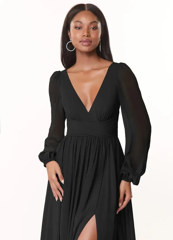 Black_Georgette_Premium_Maxi_Dress_For_Women
