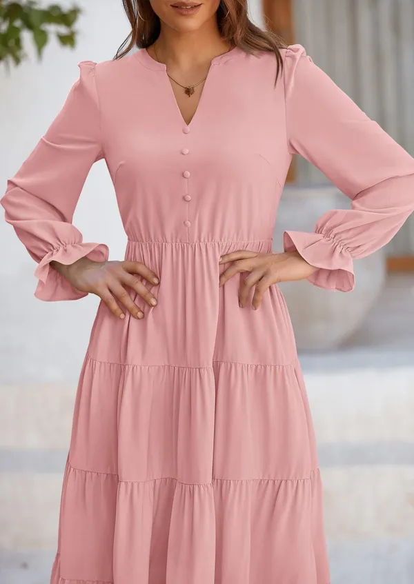 Pink_Rayon_Premium_Maxi_Dress_For_Women