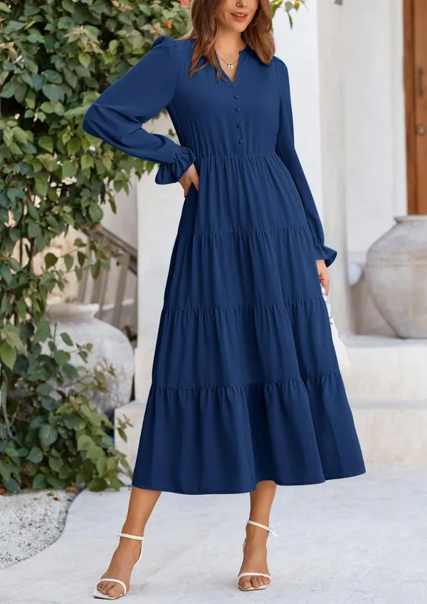 Blue_Rayon_Premium_Maxi_Dress_For_Women