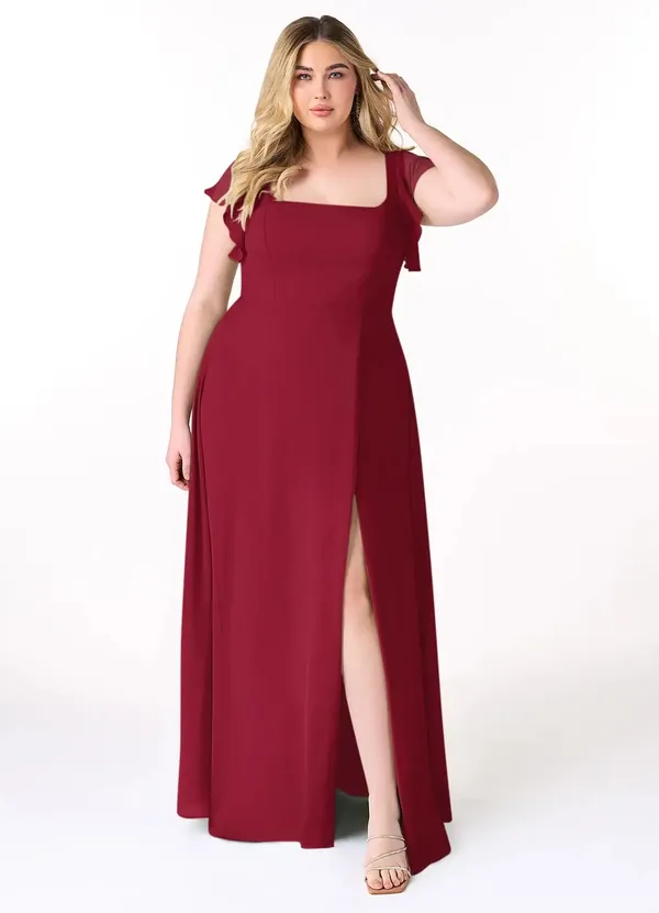 Maroon_Georgette_Premium_Maxi_Dress_For_Women