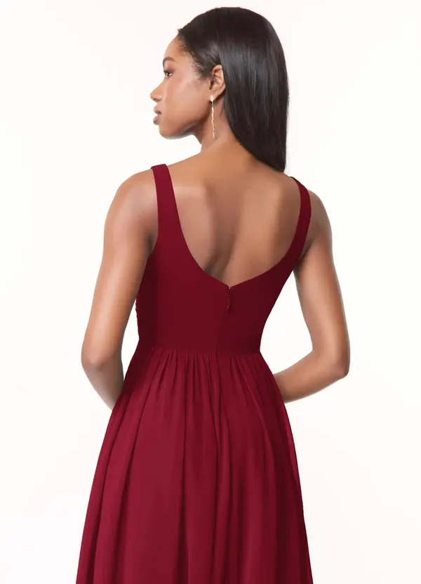 Maroon_Georgette_Premium_Maxi_Dress_For_Women