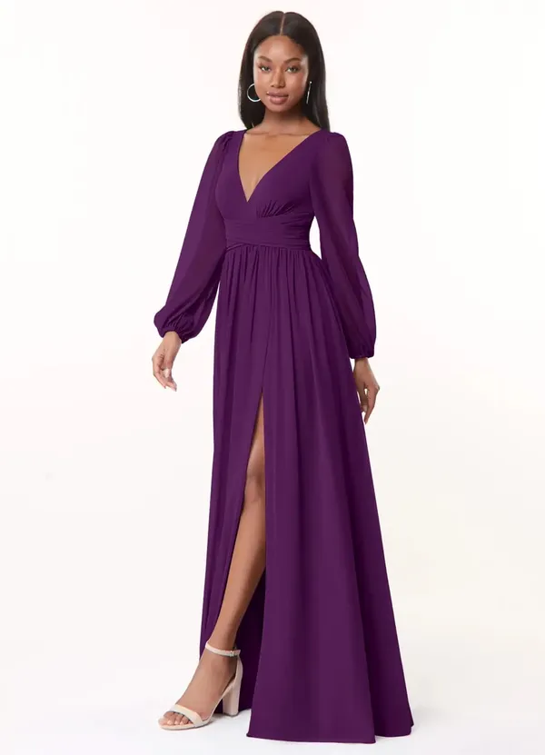 Purple_Georgette_Premium_Maxi_Dress_For_Women