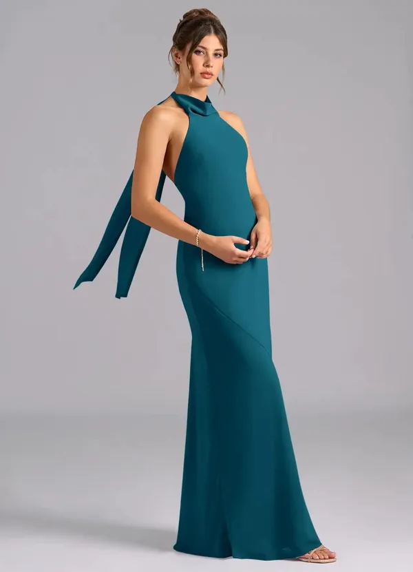 Teal_Georgette_Premium_Maxi_Dress_For_Women