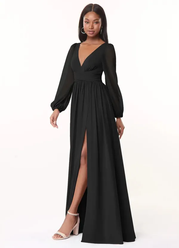 Black_Georgette_Premium_Maxi_Dress_For_Women