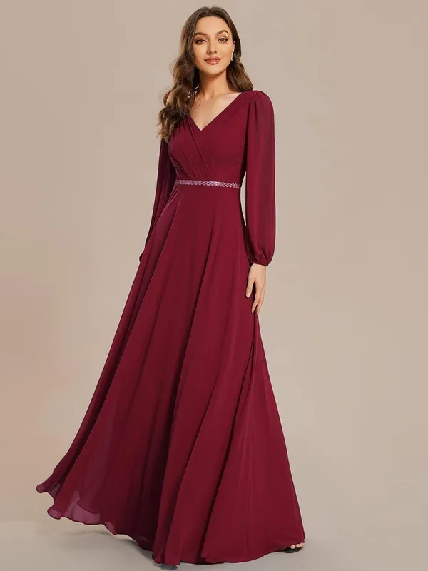 Maroon_Georgette_Premium_Maxi_Dress_For_Women