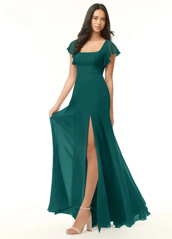 Emerald_Green_Georgette_Premium_Maxi_Dress_For_Women