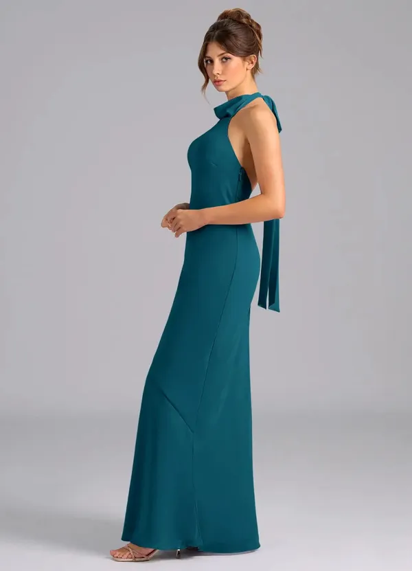 Teal_Georgette_Premium_Maxi_Dress_For_Women
