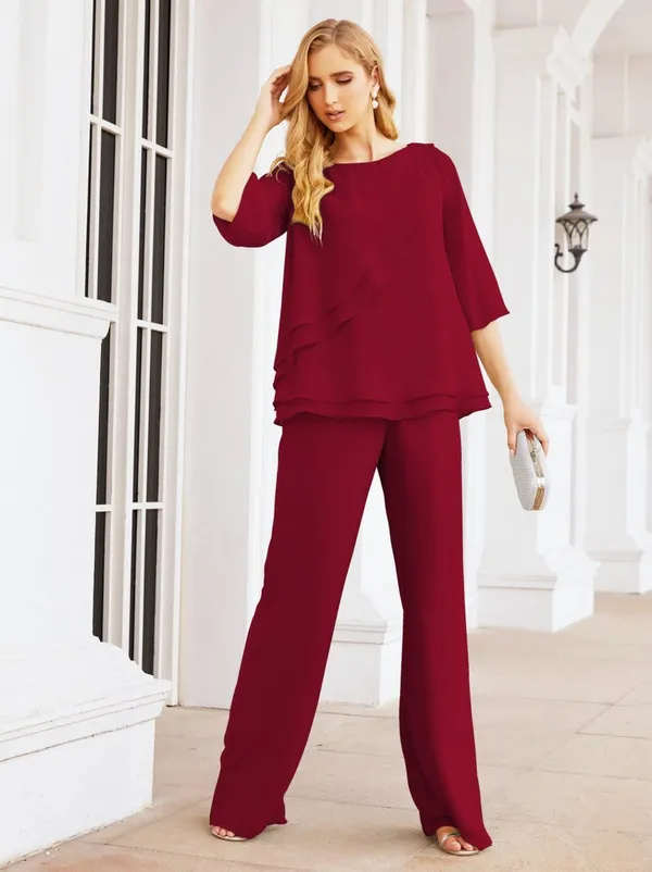 Maroon_Georgette_Premium_Co_Ord_Set_For_Women