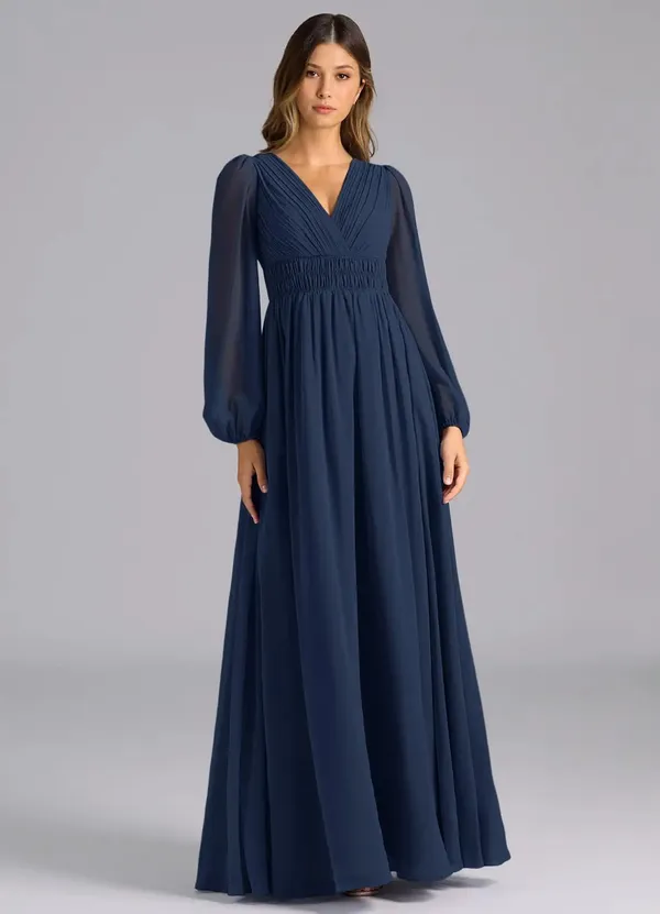 Navy_Blue_Georgette_Premium_Maxi_Dress_For_Women