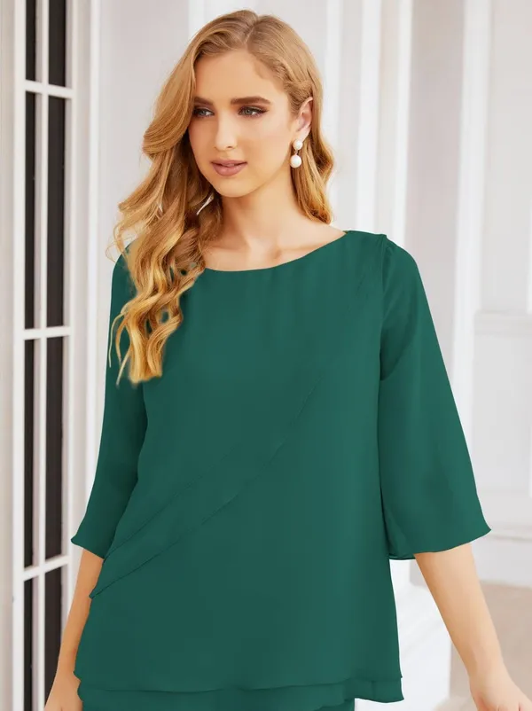 Dark_Green_Georgette_Premium_Co_Ordset_For_Women