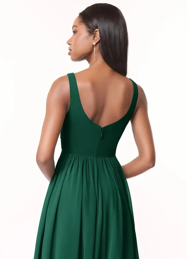 Deep_Green_Georgette_Premium_Maxi_Dress_For_Women