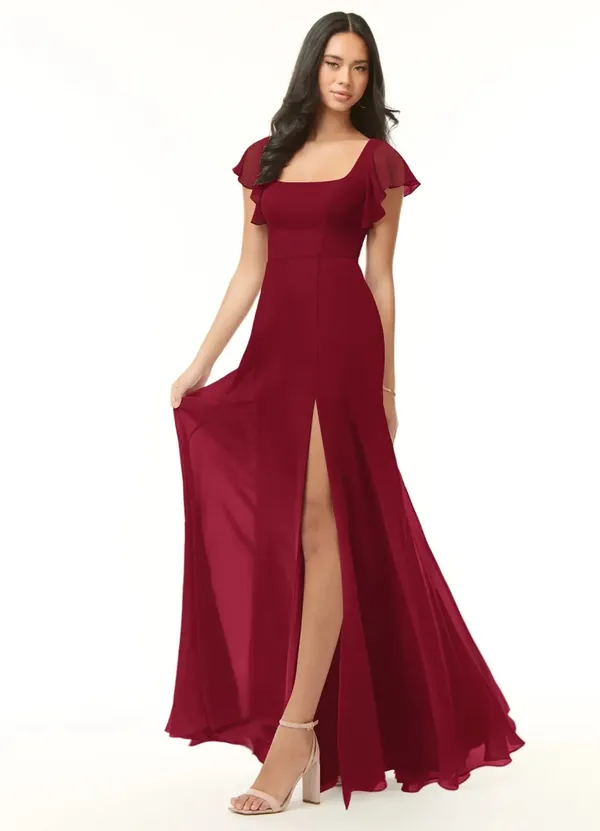Maroon_Georgette_Premium_Maxi_Dress_For_Women